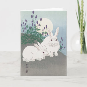 JAPANISCHES KANINCHEN UND MOND FALTKARTE KARTE