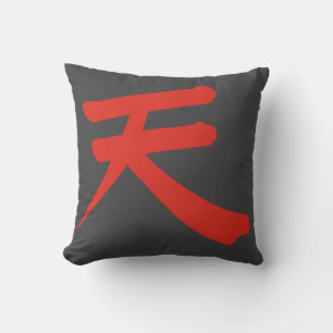 Japanisches Kanji-„Himmel/Himmel“-Kissen Kissen