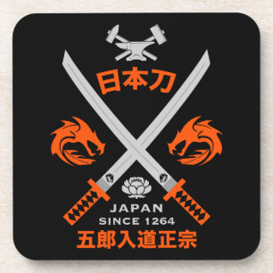 Japanisches Katana-Schwert Getränkeuntersetzer