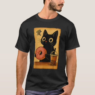 Japanisches Kawaii Anime Katze Donut Booba Tee Kat