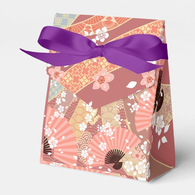 Japanisches Kimono-Muster Geschenkschachtel (Vorderseite)