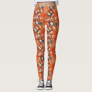 Japanisches Kirschblüten-Fächer-Muster (1) Leggings