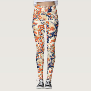 Japanisches Kirschblüten-Fächer-Muster (2) Leggings