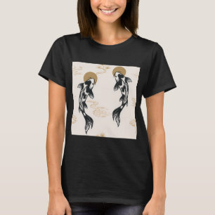 Japanisches Koi-Fisch-Muster T-Shirt