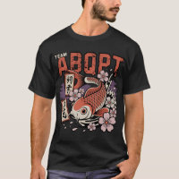 Japanisches Koi-Fisch-Team ABQPT Retro-T-Shirt