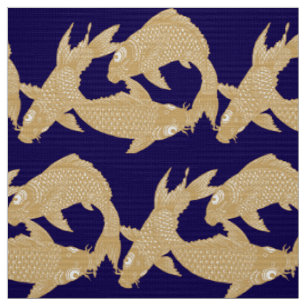 Japanisches Koi-Goldfisch-Friesmuster Stoff