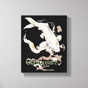 Japanisches Koi-Symbol für Gelassenheit, Ruhe und Leinwanddruck