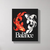 Japanisches Koi Yin Yang der Balance Zen Inspirier