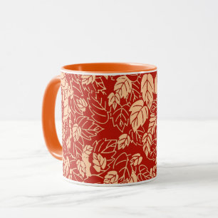 Japanisches Leaf Print, Mandarin Orange Tasse