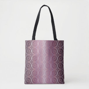 Japanisches lila Muster der abstrakten Kreise Tasche