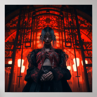 Japanisches Mädchen bezaubernd Poster