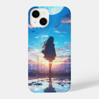 Japanisches Mädchen mitten im Wasser. iPhone 14 Hülle