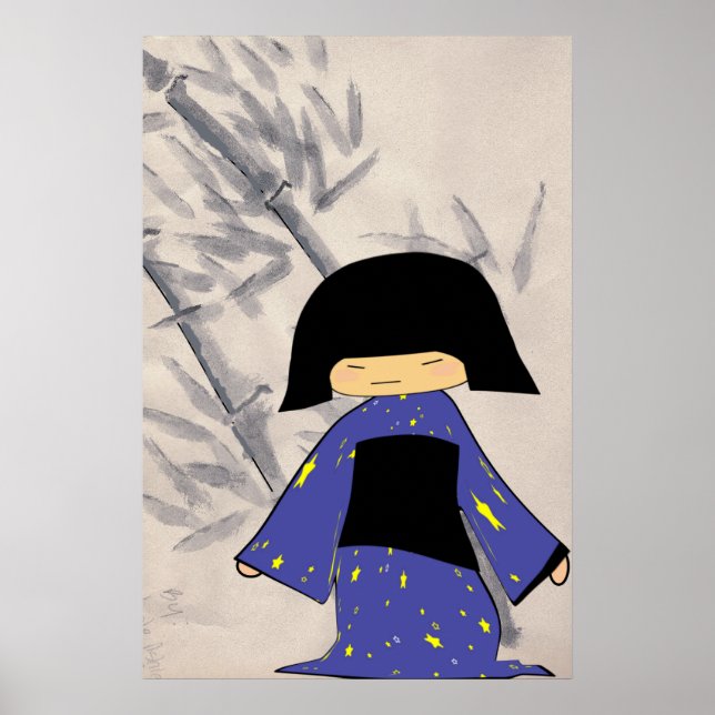 Japanisches Mädchen Poster (Vorne)