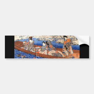 Japanisches malendes C. 1800's Autoaufkleber