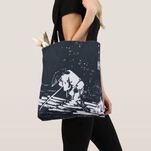Japanisches malendes Hanaikada in Black&White Tasche