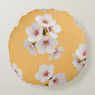 Japanisches Mandelblüten-Bettwäsche-Set Rundes Kissen