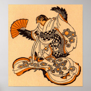 Japanisches Märchen Der Zungenschnitt-Sparrow-Druc Poster
