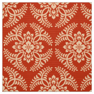 Japanisches Medaillon-Muster, Mandarine Stoff