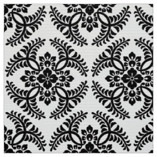 Japanisches Medaillon-Muster, Schwarzweiss Stoff