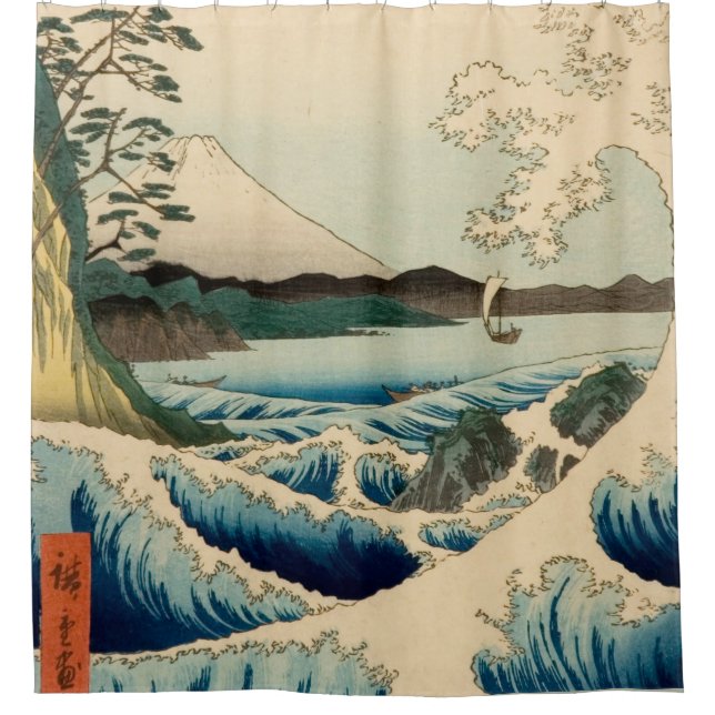 Japanisches Meer von Satta Hiroshige Kunst Duschvorhang (Vorderseite)