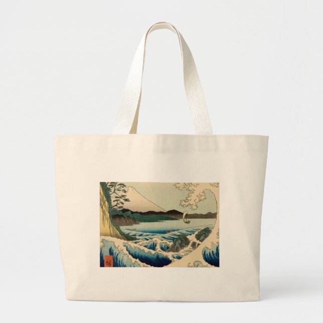 Japanisches Meer von Satta Hiroshige Kunst Jumbo Stoffbeutel (Vorne)