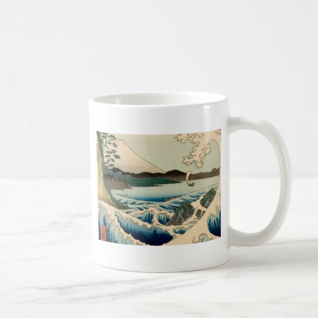 Japanisches Meer von Satta Hiroshige Kunst Kaffeetasse (Rechts)