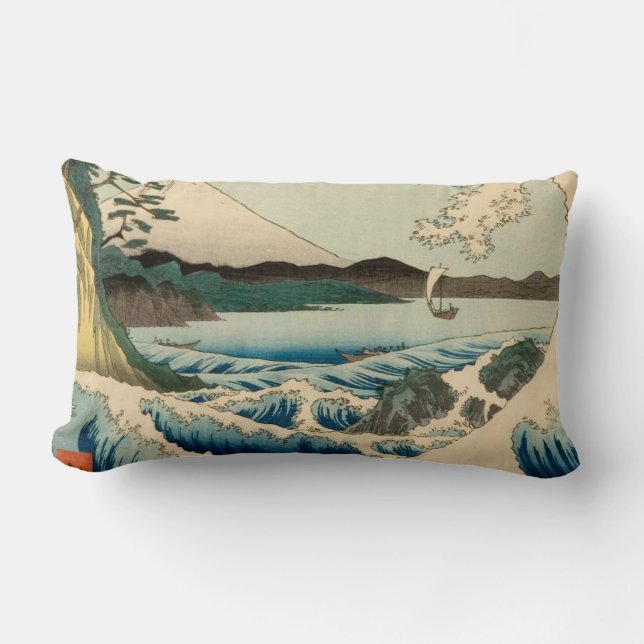 Japanisches Meer von Satta Hiroshige Kunst Lendenkissen (Vorderseite)