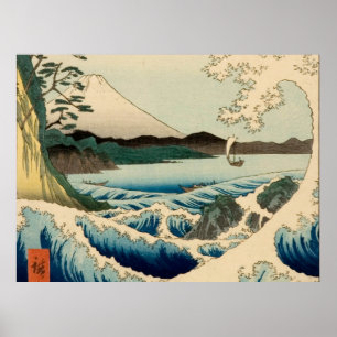 Japanisches Meer von Satta Hiroshige Kunst  Poster