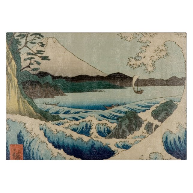 Japanisches Meer von Satta Hiroshige Kunst Schneidebrett (Vorderseite)
