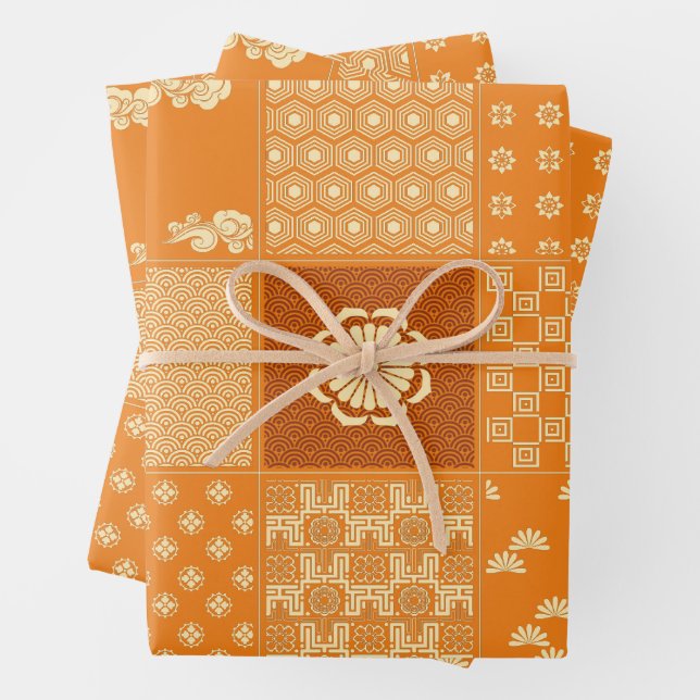 Japanisches Mix-Muster Geschenkpapier Set (Beispiel)