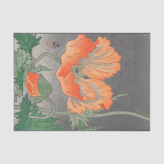 JAPANISCHES MOHNBLUME Seidenpapier (Vorderseite)