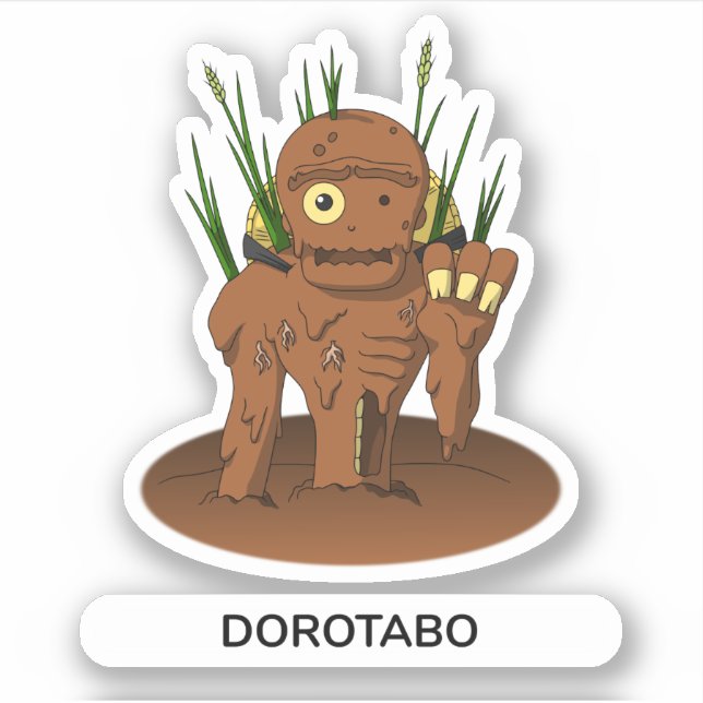 Japanisches Monster Mud Man Dorotabo Aufkleber (Vorderseite)