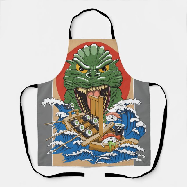 Japanisches Monster Sushi Lover Schürze (Vorderseite)