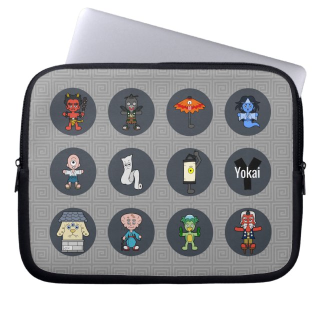 Japanisches Monster Yokai Spirit Laptopschutzhülle (Vorderseite)