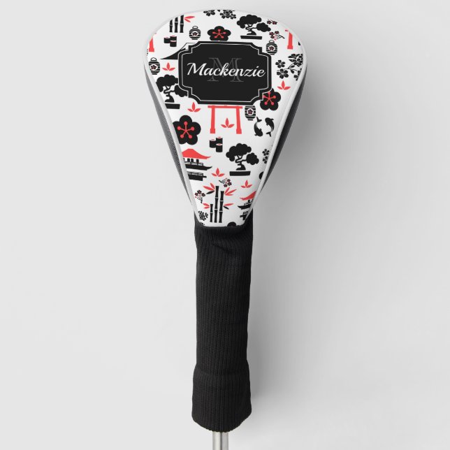 Japanisches Muster Golf Headcover (Vorderseite)