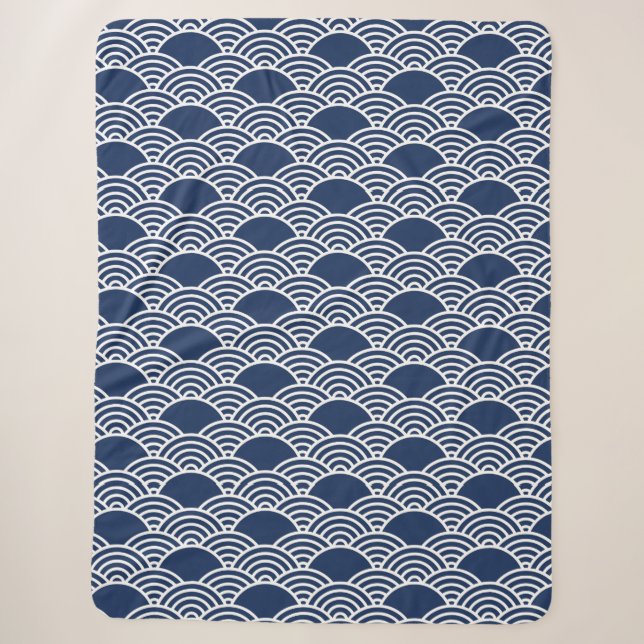Japanisches Muster Sherpa Blanket Sherpadecke (Vorderseite)