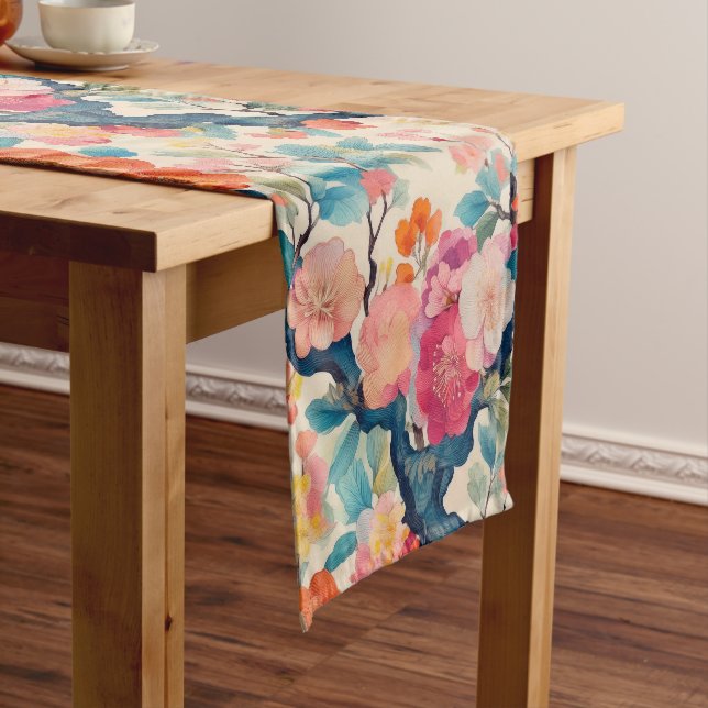 Japanisches Muster TABLE RUNNER Kurzer Tischläufer (Beispiel)