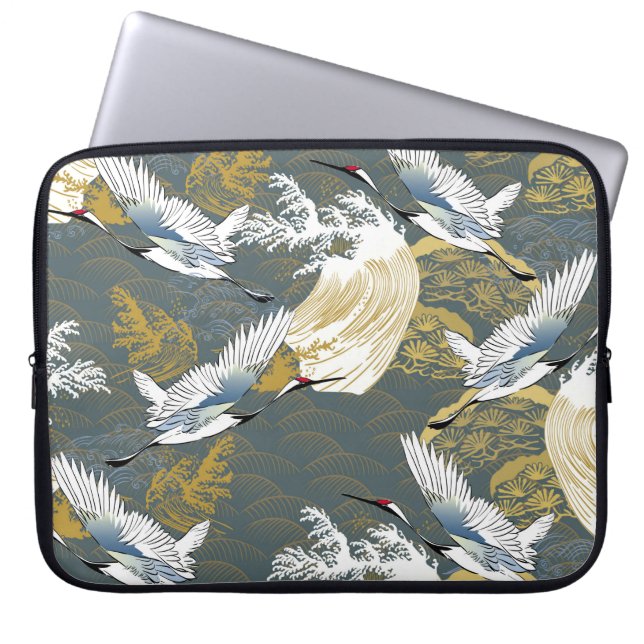 Japanisches Muster. Traditioneller Hintergrund Laptopschutzhülle (Vorderseite)