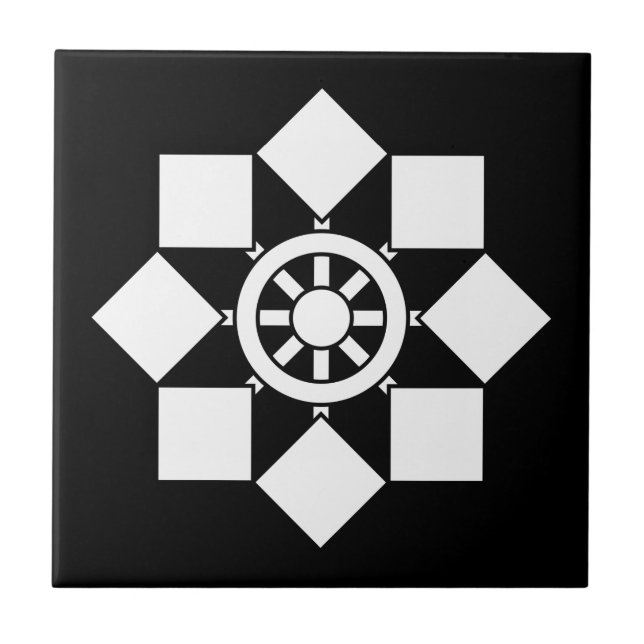 Japanisches Nadelrad Fliese (Vorderseite)