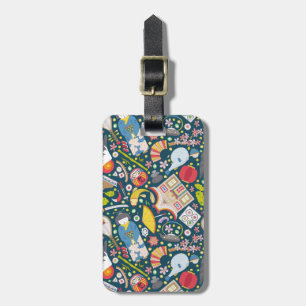 Japanisches Nahtloses Muster Gepäckanhänger