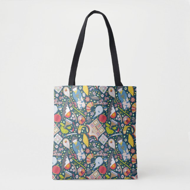Japanisches nahtloses Muster Tasche (Vorderseite)