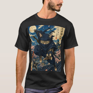 Japanisches Ninja-Katze-T-Shirt  T-Shirt