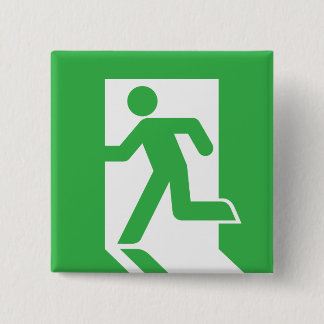 Japanisches Notausgang-Zeichen Button