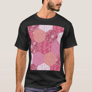 Japanisches Patchwork-Muster-Design T-Shirt