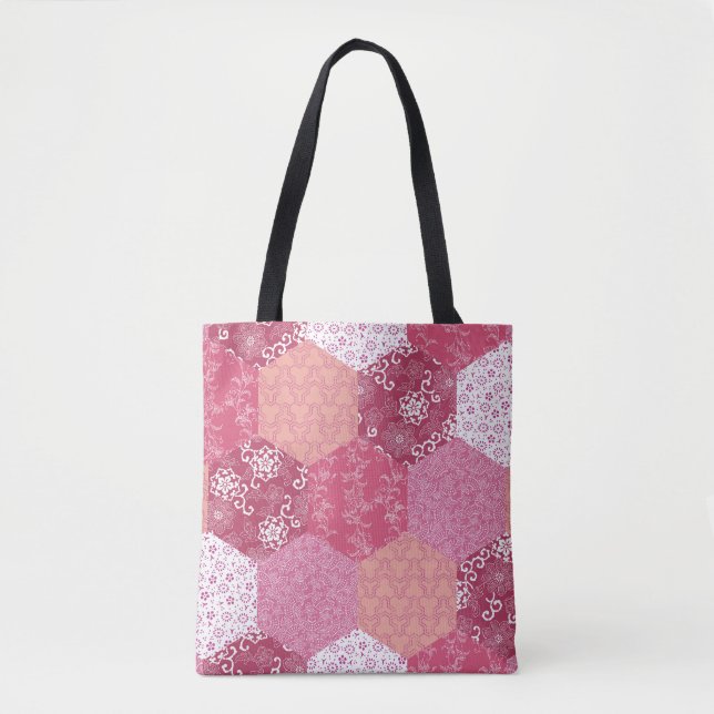 Japanisches Patchwork-Muster-Design Tasche (Vorderseite)