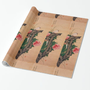 Japanisches Pfingstrosenkunst-Packpapier Geschenkpapier
