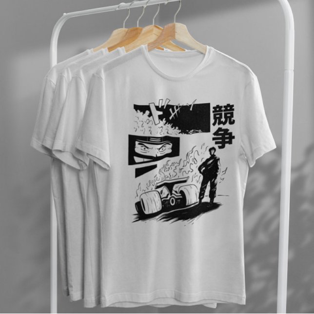 Japanisches Racing Car Comic T-Shirt (Von Creator hochgeladen)