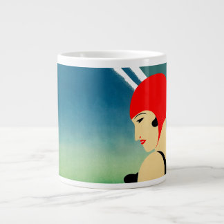 Japanisches Reiseplakat 1930er Art Deco Girl Jumbo-Tasse