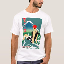 Japanisches Reiseplakat 1930er Art Deco Girl
