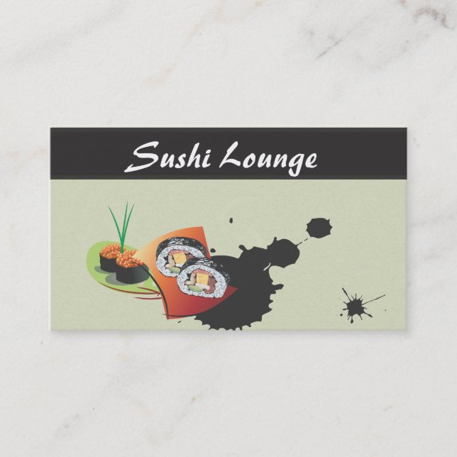 japanisches Restaurant Sashimi Catering Sushi Visitenkarte (Vorderseite)